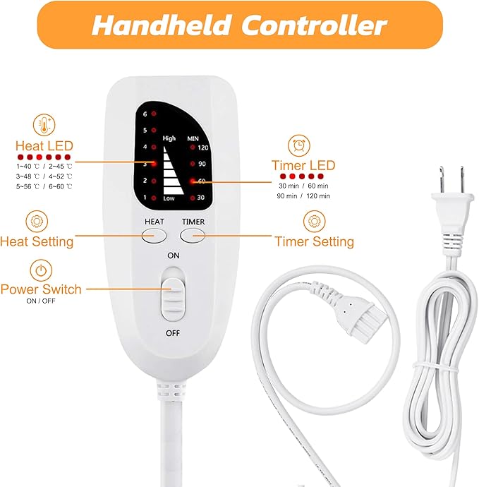 Electric Heating pad for Back Neck Shoulder Knee Arms Legs- Electric Heat Pads - Image 4
