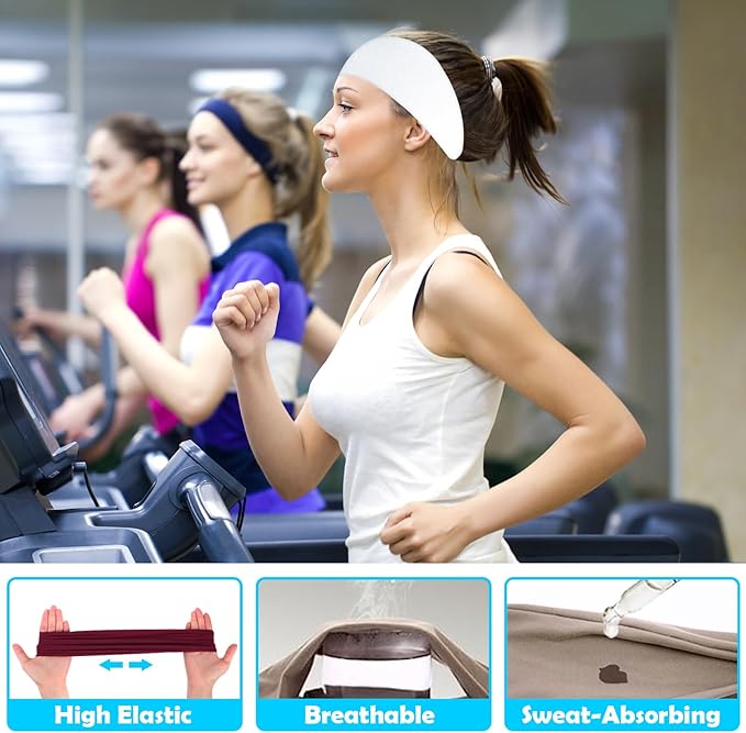 RITOPER Wide Headbands for Women Non Slip, Workout Yoga Running Womens Headband - Image 6