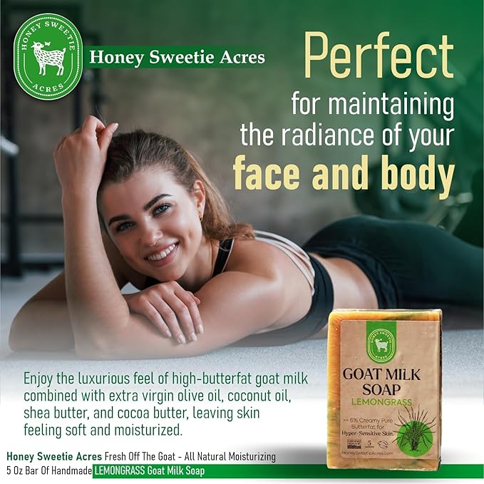 Honey Sweetie Acres Lemongrass Goat Milk Soap - Image 7