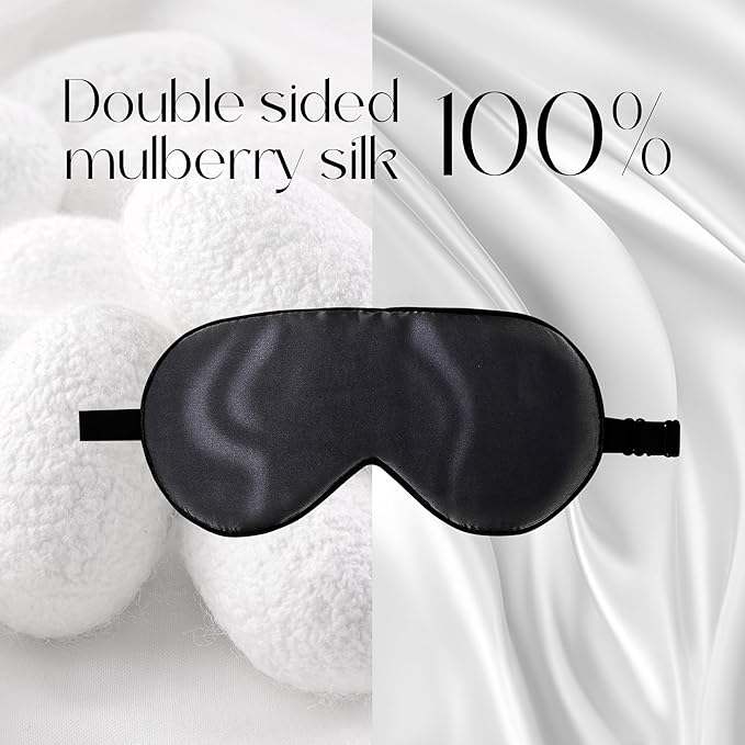 ZIMASILK Adjustable Mulberry Silk Sleep Mask Blindfold 100% Pure Mulberry Silk - Image 3