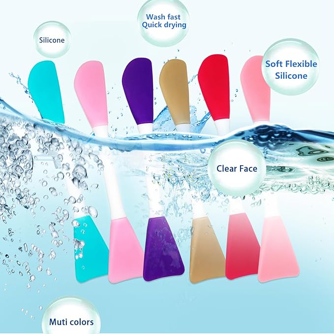 6PCS Silicone Face Mask Brush, Flexible Silicone Brush Applicator - Image 4