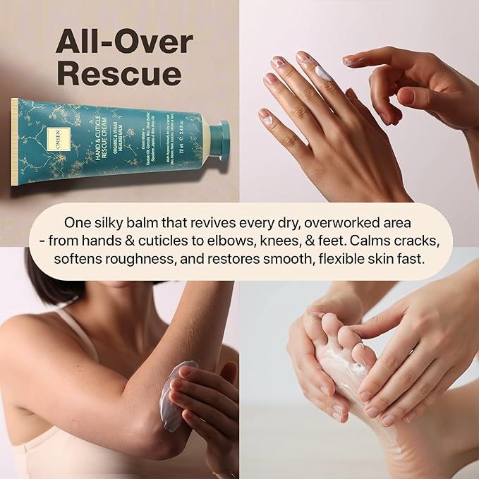 Onsen Hand & Cuticle Rescue Cream | Organic Nail Strengthener & Balm | Dry - Image 3