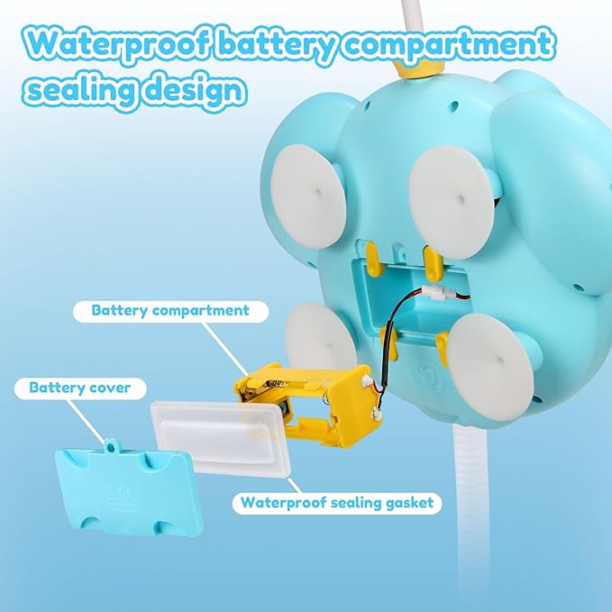 Bath Toys Light Up Elephant Baby Bubble Bath Toys 2 in 1Bath Bubble Machine - Image 5