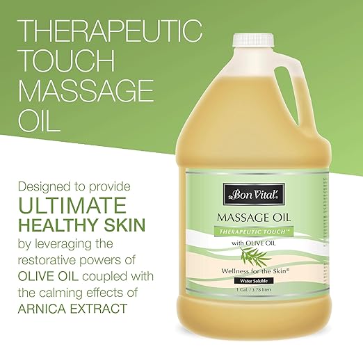Bon Vital' Therapeutic Touch Massage Oil, 1-Gallon Bottle, Unscented Massage Oil - Image 3