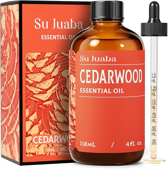 SU JUABA Cedarwood Essential Oil 4 Oz, 100% Pure Natural Aromatherapy Oil by Unknown