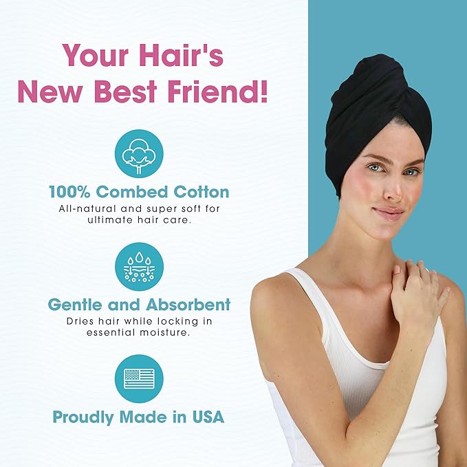 Hair RePear The Ultimate Hair Towel – Standard 21" x 44" Cotton Hair Towel - Image 2