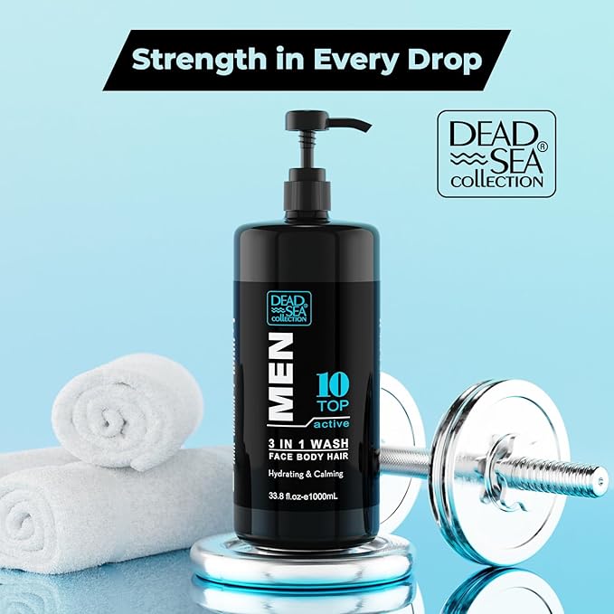Dead Sea Collection Mens Body Wash 3 in 1 – TOP 10 ACTIVE Body Wash - Image 2
