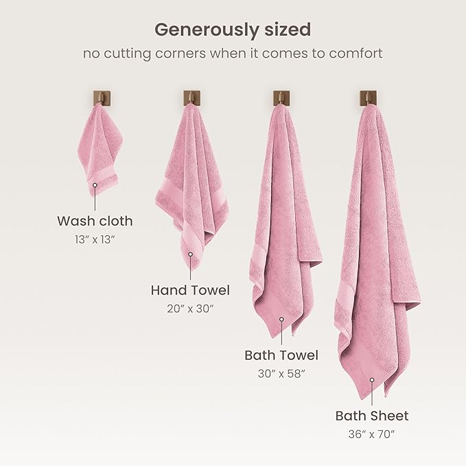 BIOWEAVES 100% Organic Cotton Bath Towel Set | 700 GSM Plush 6-Piece Premium - Image 7