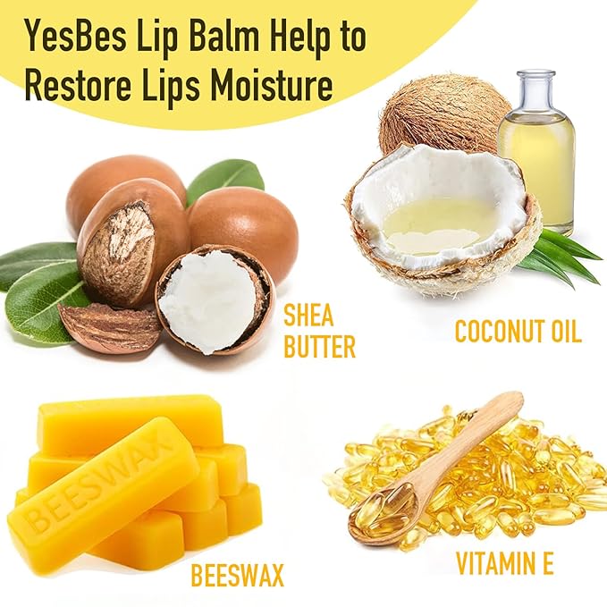 YesBes 16 Pack Lip Balm, Natural Lip Balm Bulk - Image 4