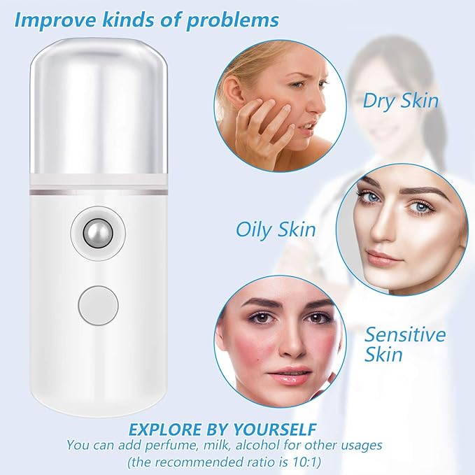 Mudder 8 Pieces Nano Facial Mister Face Sprayer Portable Handheld Humidifier - Image 5