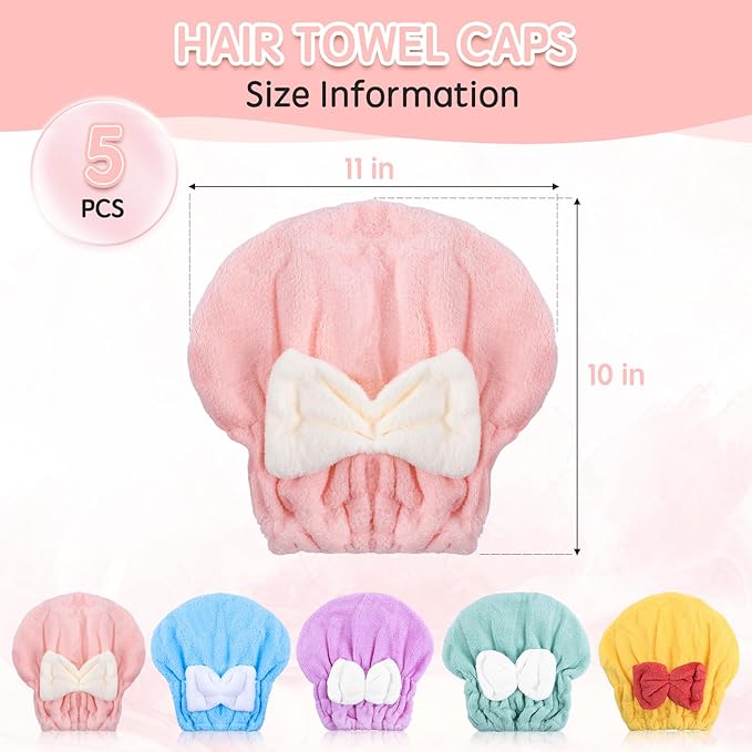 Microfiber Hair Drying Caps, Shower Caps - Image 3