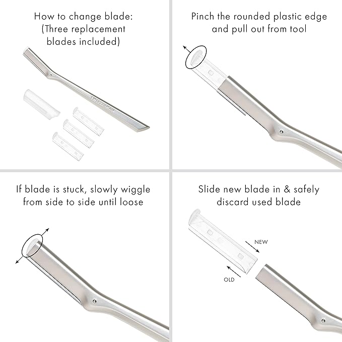 Tweezerman Stainless Steel Facial Razor - Image 4