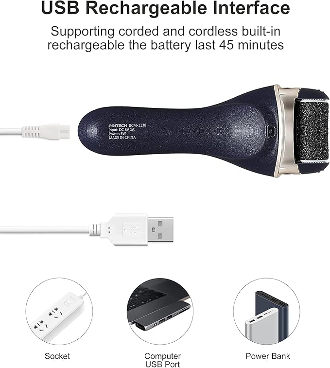 Electric Feet Callus Removers Rechargeable, Portable Electronic Foot File - Image 5