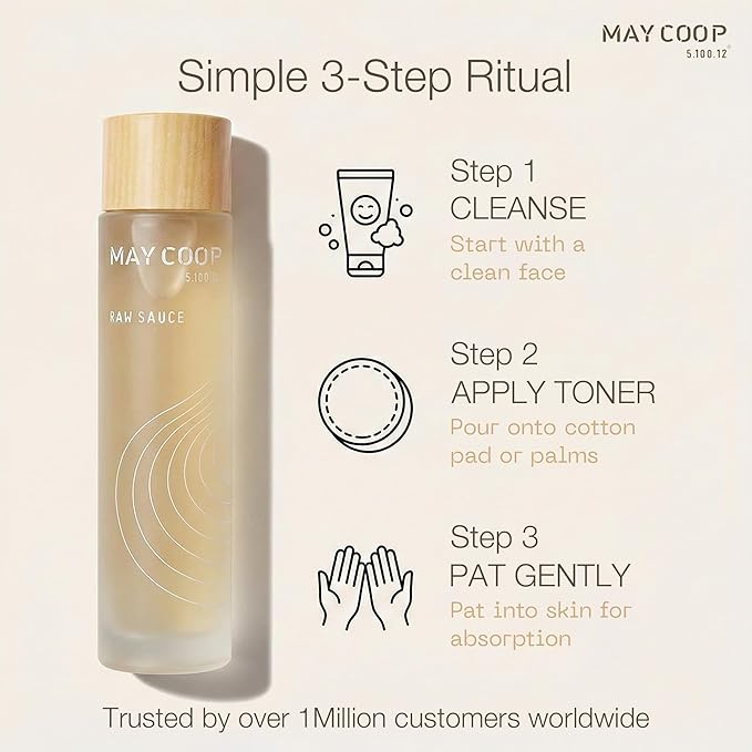MAY COOP Raw Sauce Moisture Essence Toner | Korean Hydrating Face Toner - Image 5