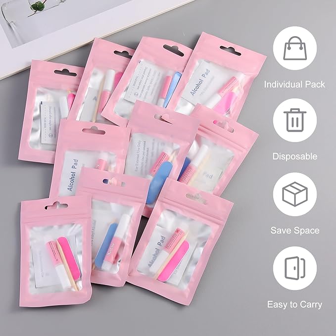 SUTOKAKA 20Pcs Press On Nail Tools Kit, Disposable 5-in-1 Nail Prep Application - Image 3