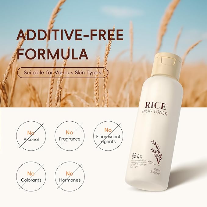 Milky Rice Toner for Face, Rice Toner Korean Facial Deep Hydrating Toners - Image 7
