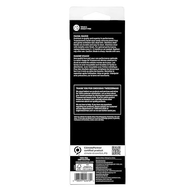Tweezerman Exclusive Tea Rose Facial Razor - Image 9