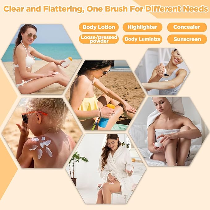 Self Tanner Brush for Face and Body, Kabuki Foundation Brush for Flawless Leg - Image 5