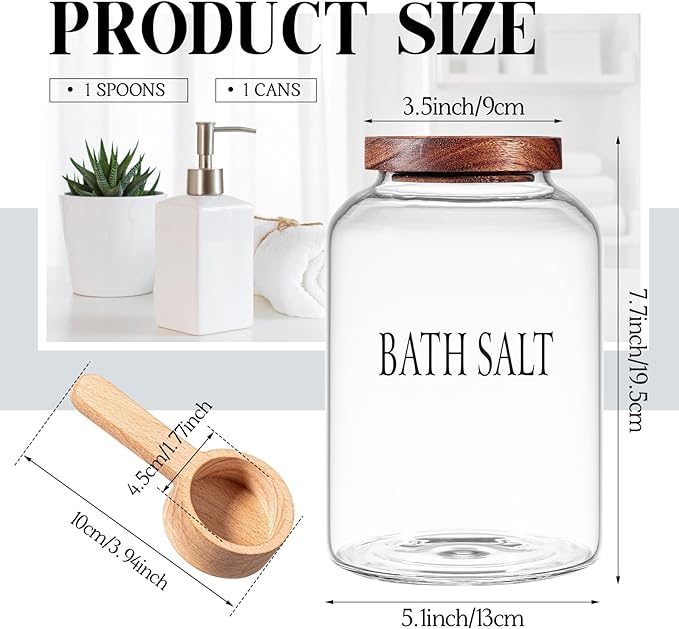 SiliFine 2 Sets 74 oz Large Bath Salt Container - Image 2