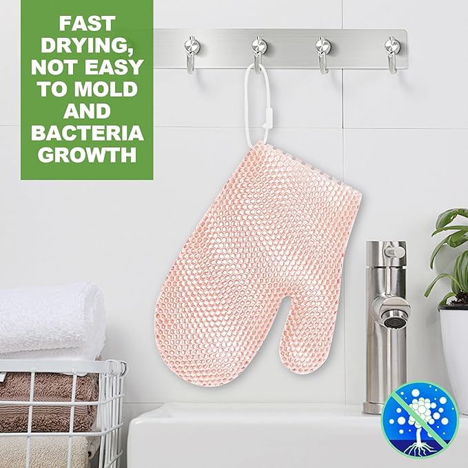 Exfoliating Glove Bath Mitt -Exfoliating Gloves - Image 7