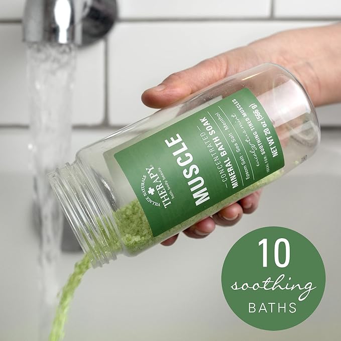 Village Naturals Therapy, Muscle Concentrated Mineral Bath Soak, Eucalyptus - Image 4