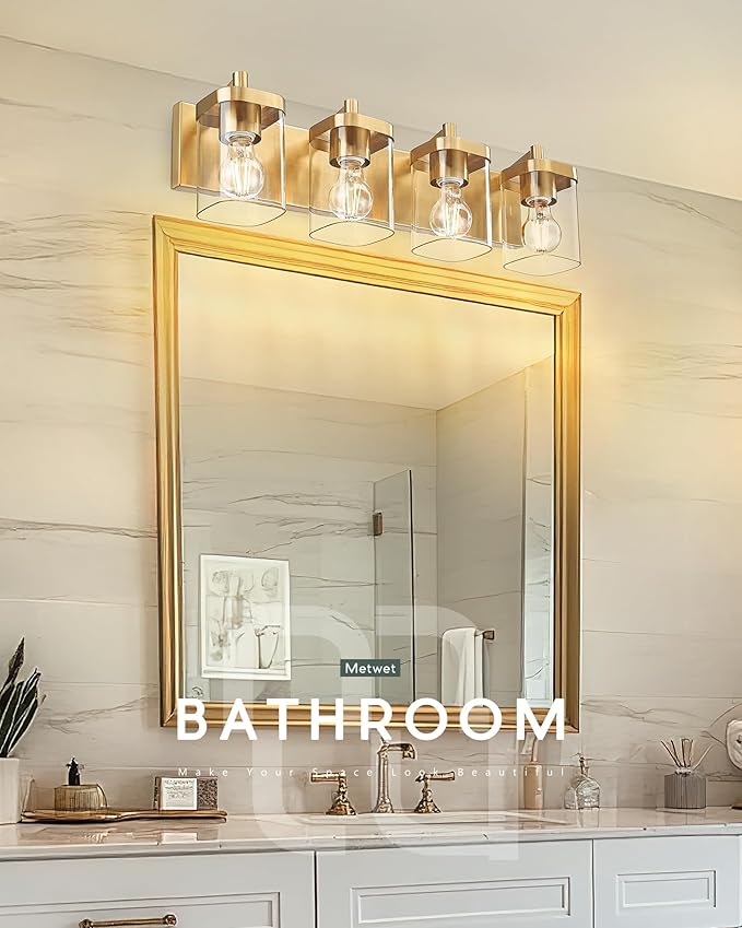 Bathroom Light Fixtures, 4-Light Modern Wall Sconces - Image 5