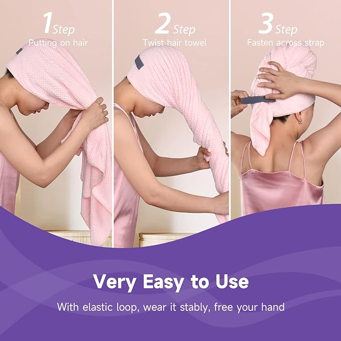 Umisleep Extra Large Microfiber Hair Towel - Image 2