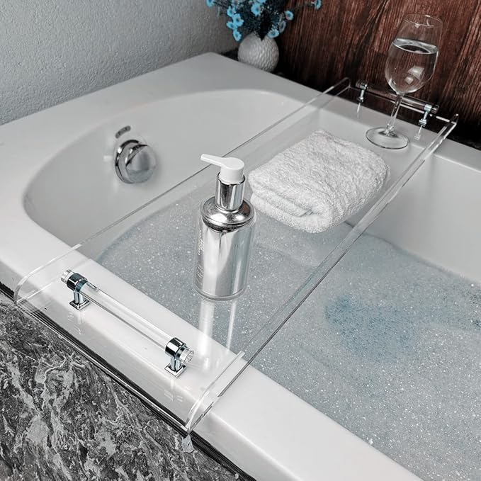42" transaprent Bathtub Caddy by Zinginglife