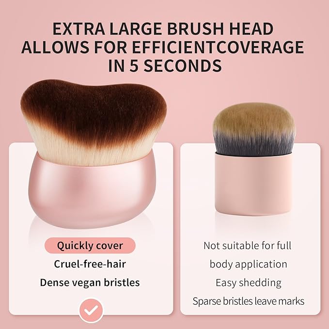 docolor Self Tanner Brush 75mm Large Body Makeup Brush Soft synthetic hair - Image 3