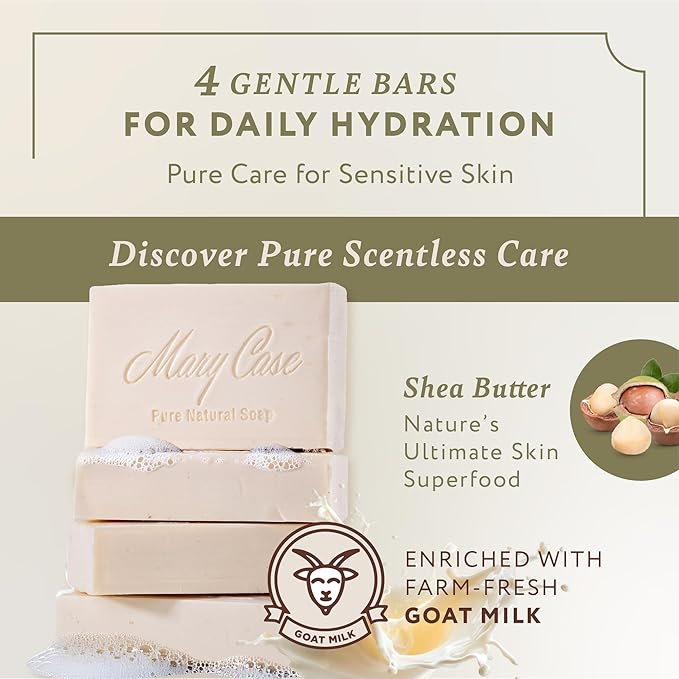 Mary Case Goat Milk & Shea Butter Bar Soap Set of 4 | Natural Soap - Image 2