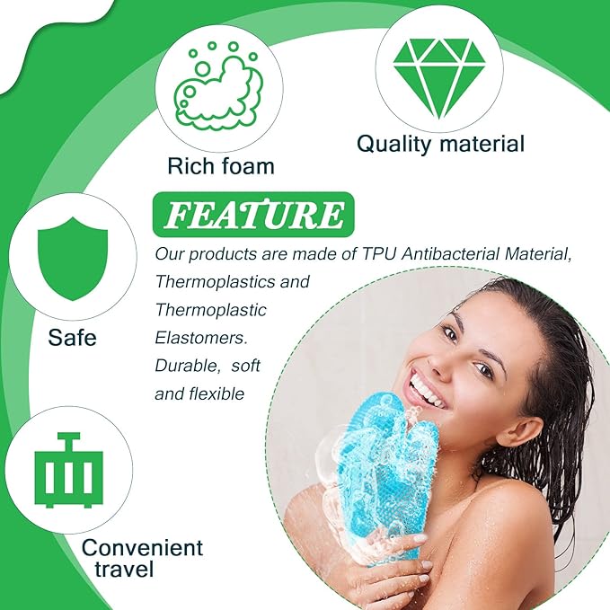 Karenhi 2 Pcs Honeycomb Exfoliating Glove Set Exfoliating Bath Mitt Honeycomb - Image 3