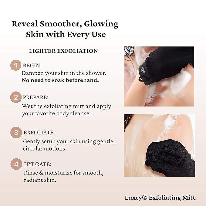 Premium Korean Exfoliating Mitt & Body Scrubber Glove, Viscose Fiber Dead Skin - Image 8