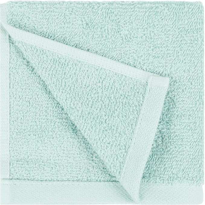 Amazon Basics face Towels for Bathroom, 100% Cotton Extra Absorbent washcloth - Image 9