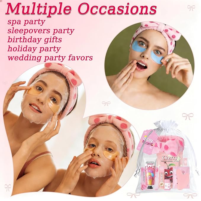 72 PCS Spa Party Supplies for Girls, Spa Party Favors Include Face Masks - Image 4