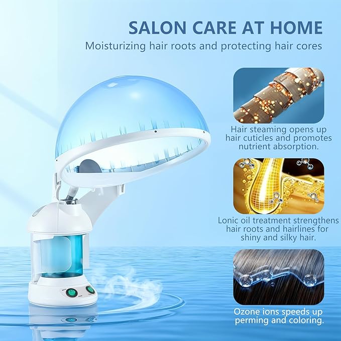 3 in 1 Facial Steamer, Hair Steamer, Air Humidifier Hot Mist Moisturizing - Image 5