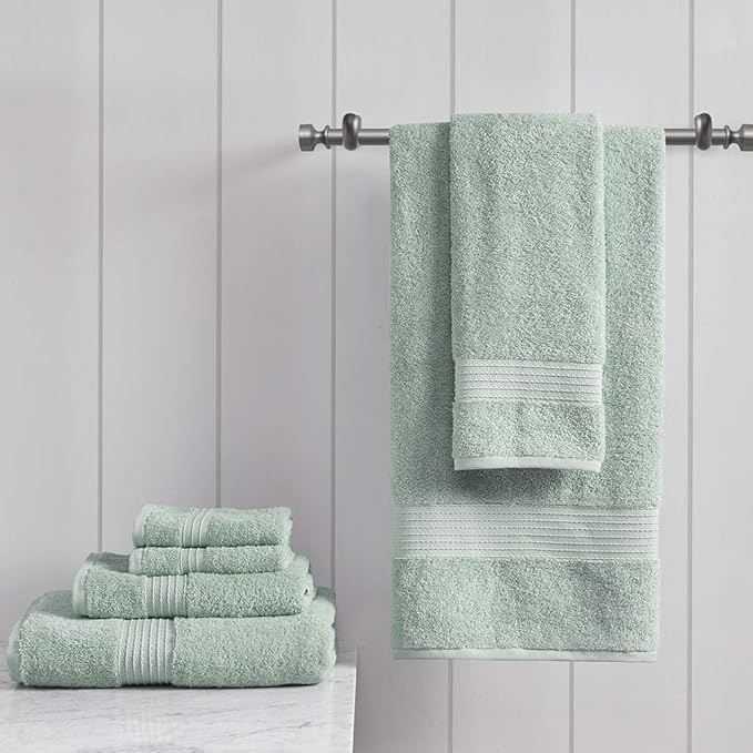 Madison Park Organic 100% Cotton Bathroom Towel Set, Hotel & Spa Quality Highly - Image 2