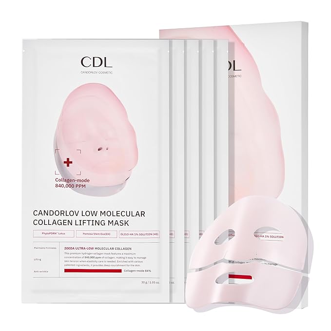CANDORLOV Overnight Collagen Lifting Face Mask 5 Sheets, Korean Face Lifting by CDL