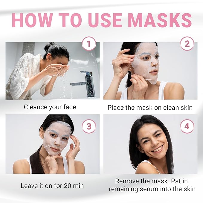 VIABEAUTY 8 Pack of Collagen Face Mask - Image 6