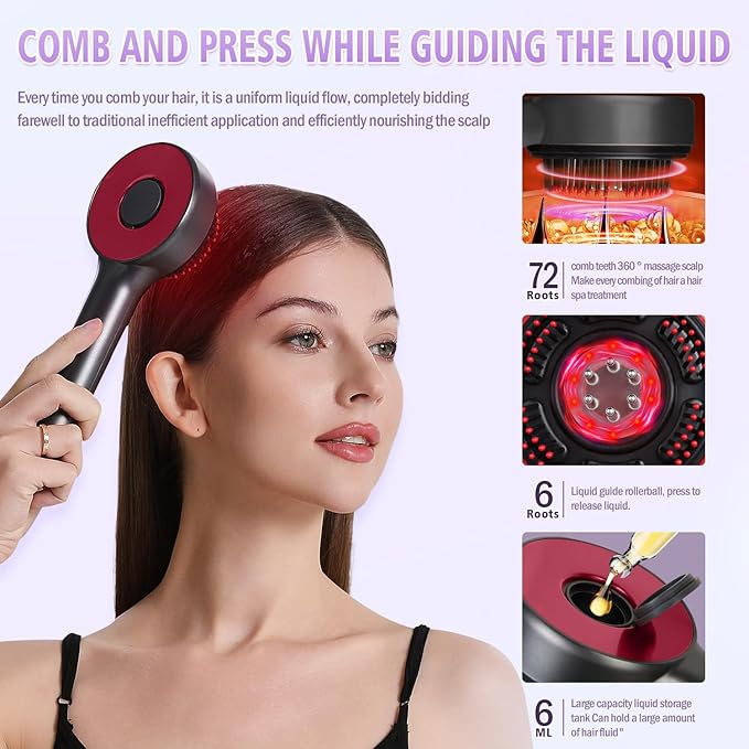 Electric Scalp Massager, 3-in-1 Hair Oil Applicator & Cordless Electric Head - Image 4