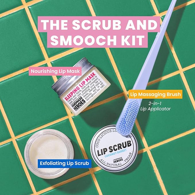 100% Natural Lip Scrub, Vegan Conditioning Coconut Lip Exfoliator - Image 2