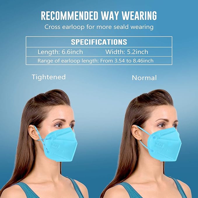 WWDOLL KN95 Face Mask 25 Pack, 5-Layers Breathable Disposable KN95 Masks - Image 5