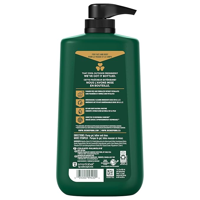 Irish Spring 5 in 1 Body Wash for Men | 24 Hour Freshness | For Body Face Hair - Image 11