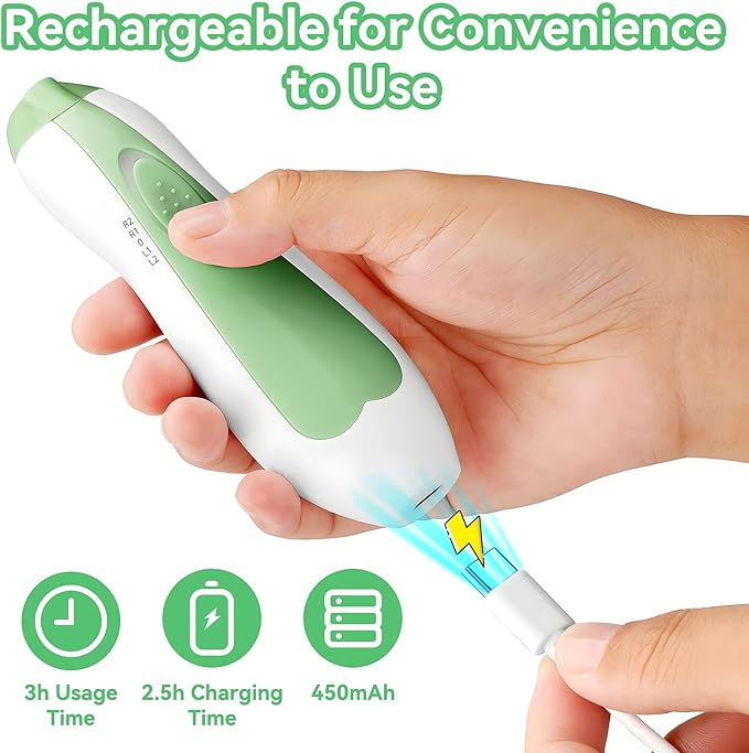 Qunlions life Baby Nail Trimmer Electric, 6 in 1 Rechargeable Baby Nail - Image 2