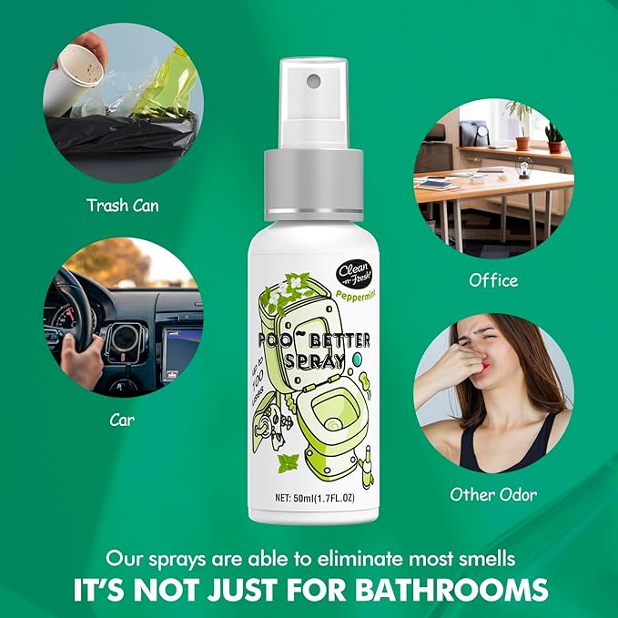 Clean-n-Fresh Toilet Spray, Variety 3 Pack -Lavender, Peppermint, Bathroom & - Image 6