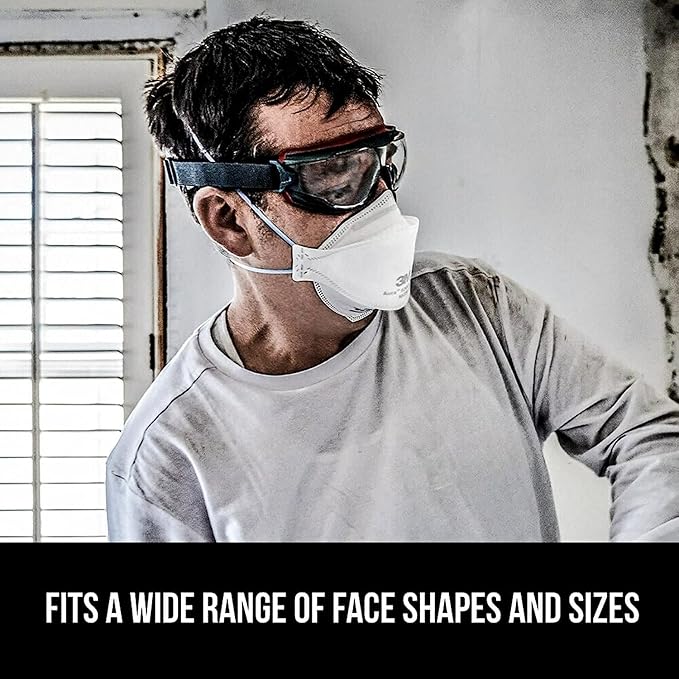 3M Aura Particulate Respirator 9205+ N95, Lightweight, 3 Panel Designed Helps - Image 9