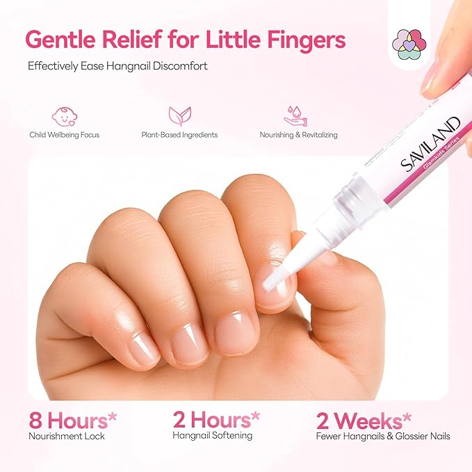 SAVILAND Cuticle Oil Pen for Kids: Plant-Based Nail Oil Pen 8-Hour Long-Lasting - Image 2