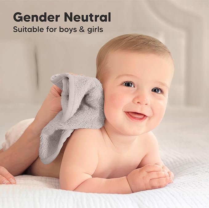 6-Pack Baby Washcloths – Soft Absorbent Viscose from Bamboo Washcloths - Image 8