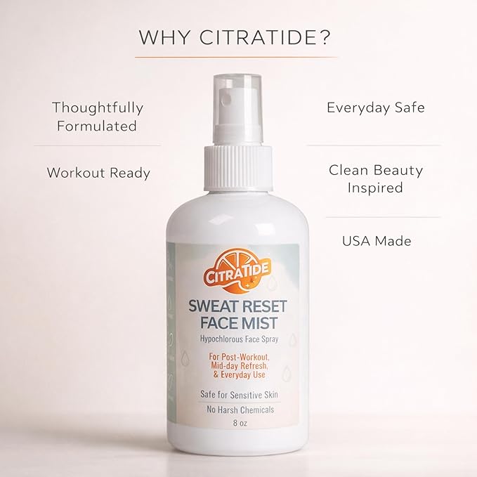 Sweat Reset Face Mist, 8 oz – Clarifying Hypochlorous Facial Spray - Image 3