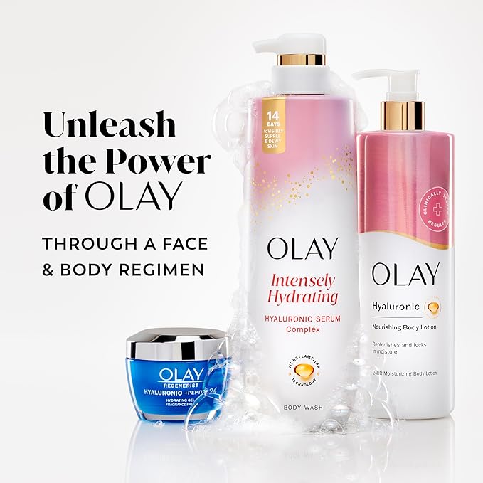 Olay Body Wash for Women, Intensely Hydrating, Hyaluronic Acid Serum Complex - Image 8