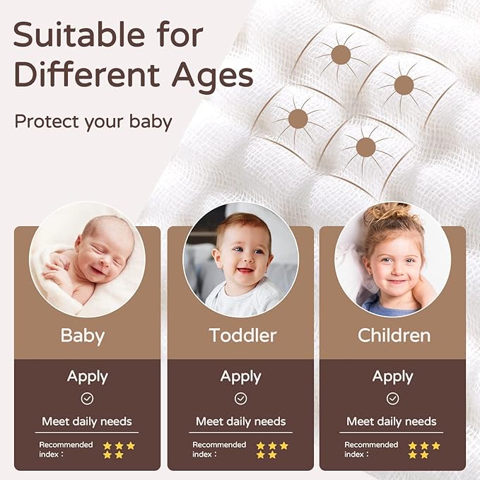 Yoofoss Hooded Baby Towels for Newborn 2 Pack 100% Muslin Organic Cotton Baby - Image 5